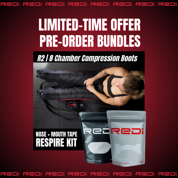 [Pre Order Bundle Saver] REDi Recovery R2 | 8 Chamber Compression Boots x NOSE + MOUTH TAPE RESPIRE KIT
